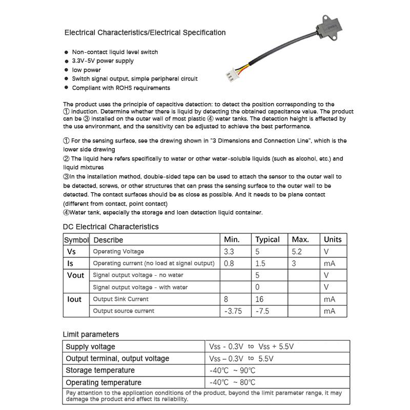 3.3V-5V Бесконтактный датчик уровня воды емкостный датчик уровня жидкости детектор 1pc
3.3V-5V Бесконтактный датчик уровня воды емкостный датчик уровня жидкости детектор 1pc