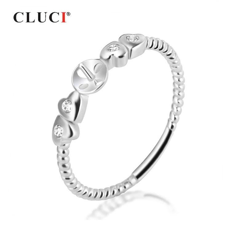 CLUCI Silver 925 Love Heart Pearl Ring Mounting Jewelry for Women Engagement 925 Sterling Silver Zircon Jewelry Rings SR1070SB 6
CLUCI Silver 925 Love Heart Pearl Ring Mounting Jewelry for Women Engagement 925 Sterling Silver Zircon Jewelry Rings SR1070SB 6