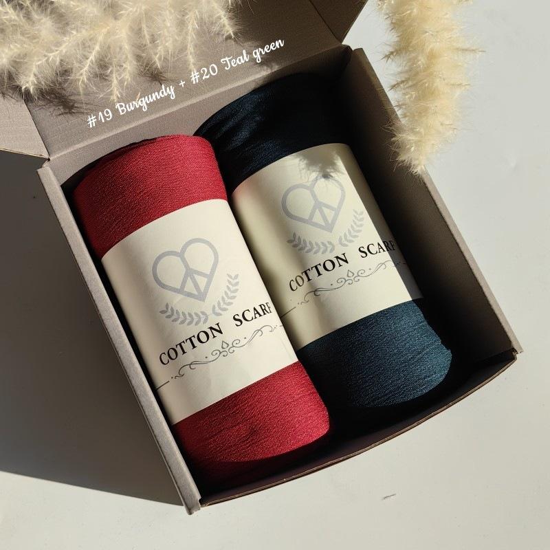 2Pcs Box Packing Scarf Pleated Rayon Cotton Hijab Micro Crinkle Soft Scarves Long Shawl Headscarf Foulard En Mousseline Hijab Q11588QQ-
2Pcs Box Packing Scarf Pleated Rayon Cotton Hijab Micro Crinkle Soft Scarves Long Shawl Headscarf Foulard En Mousseline Hijab Q11588QQ-