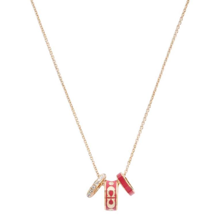 Coach Rondell Necklace Women necklaces Gold Red CAD60-GD-RD Black Box
Coach Rondell Necklace Women necklaces Gold Red CAD60-GD-RD Black Box