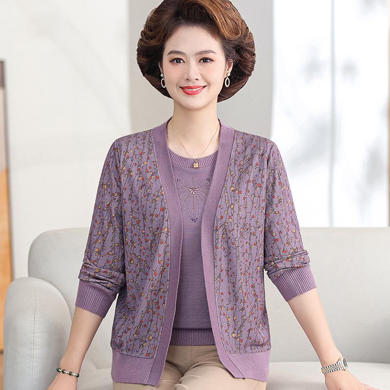 2026 Stylish Middle-Aged Women s Two-Piece Jacket Set – Elegant Collarless Cardigan for Spring-Autumn. L (Recommended 80-100 lbs) фиолетовый
2026 Stylish Middle-Aged Women s Two-Piece Jacket Set – Elegant Collarless Cardigan for Spring-Autumn. L (Recommended 80-100 lbs) фиолетовый