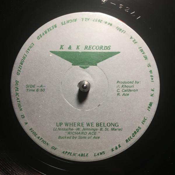 12inch Record RICHARD ACE Up Where We Belong Love Me NONE K K Records 1986 US Reggae Ska Dub Used
12inch Record RICHARD ACE Up Where We Belong Love Me NONE K K Records 1986 US Reggae Ska Dub Used