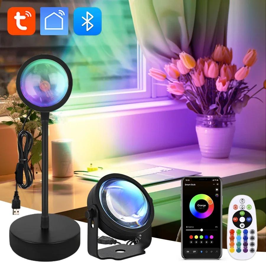 Tuya Smart Sunset Lamp Night Light Sunset Projector Smart Life APP Remote Led Lights For Photography Selfie Party Decoration
Tuya Smart Sunset Lamp Night Light Sunset Projector Smart Life APP Remote Led Lights For Photography Selfie Party Decoration