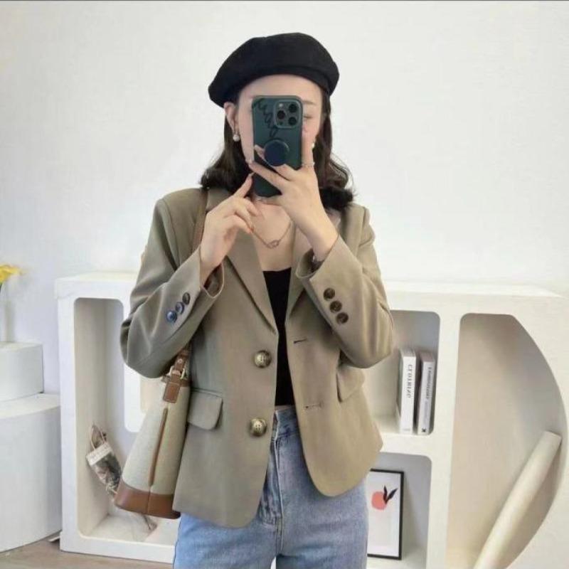 Весенне-осенний новый блейзер женский высококачественный текстурированный платье маленький костюм повседневный однотонный блейзер XL хаки
Весенне-осенний новый блейзер женский высококачественный текстурированный платье маленький костюм повседневный однотонный блейзер XL хаки