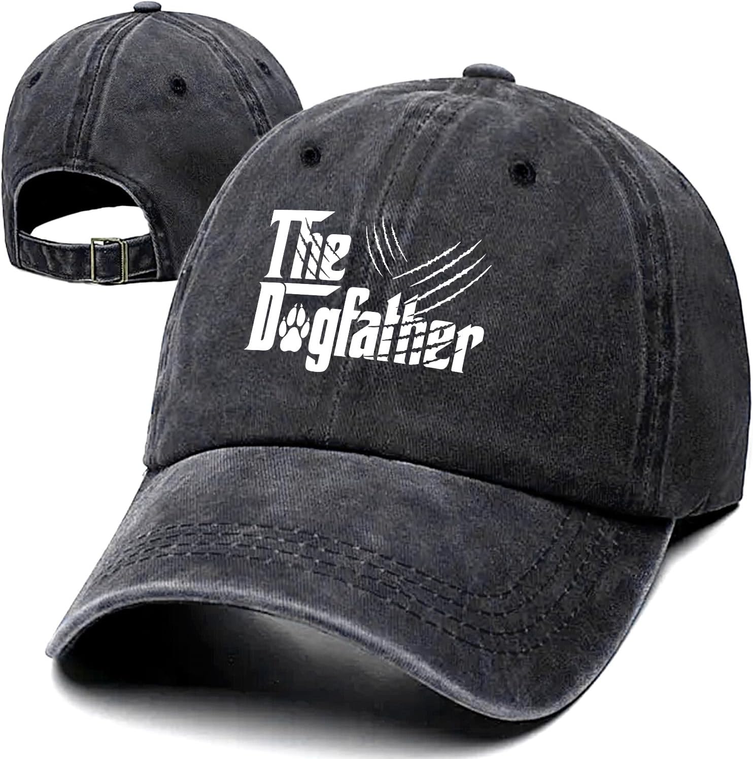 The Dogfather Washed Paw Denim Baseball Cap Retro Dog Lover Dad Grandpa Adjustable Outdoor Sun Hat One Size
The Dogfather Washed Paw Denim Baseball Cap Retro Dog Lover Dad Grandpa Adjustable Outdoor Sun Hat One Size