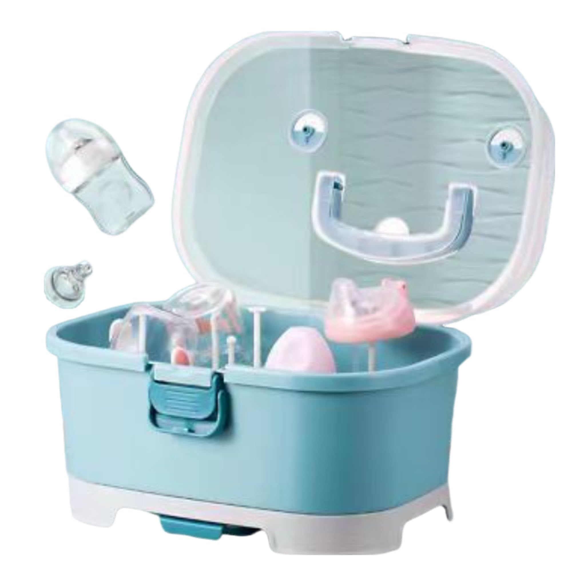 Asdays Baby Bottle Drying Rack, Storage Box, Dustproof, Hygienic, with Cover, Portable, Large Capacity (Blue)
Asdays Baby Bottle Drying Rack, Storage Box, Dustproof, Hygienic, with Cover, Portable, Large Capacity (Blue)