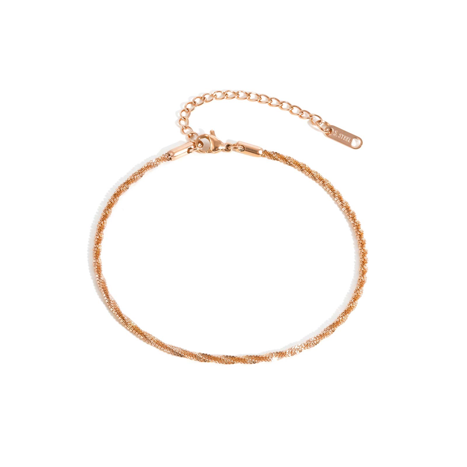 Stainless Steel Sparkling Ankle Chain Bracelet for Women, Gold Plated Trendy Minimalist Anklet, Waterproof Birthday Jewelry Gift рожевий колір золота
Stainless Steel Sparkling Ankle Chain Bracelet for Women, Gold Plated Trendy Minimalist Anklet, Waterproof Birthday Jewelry Gift рожевий колір золота