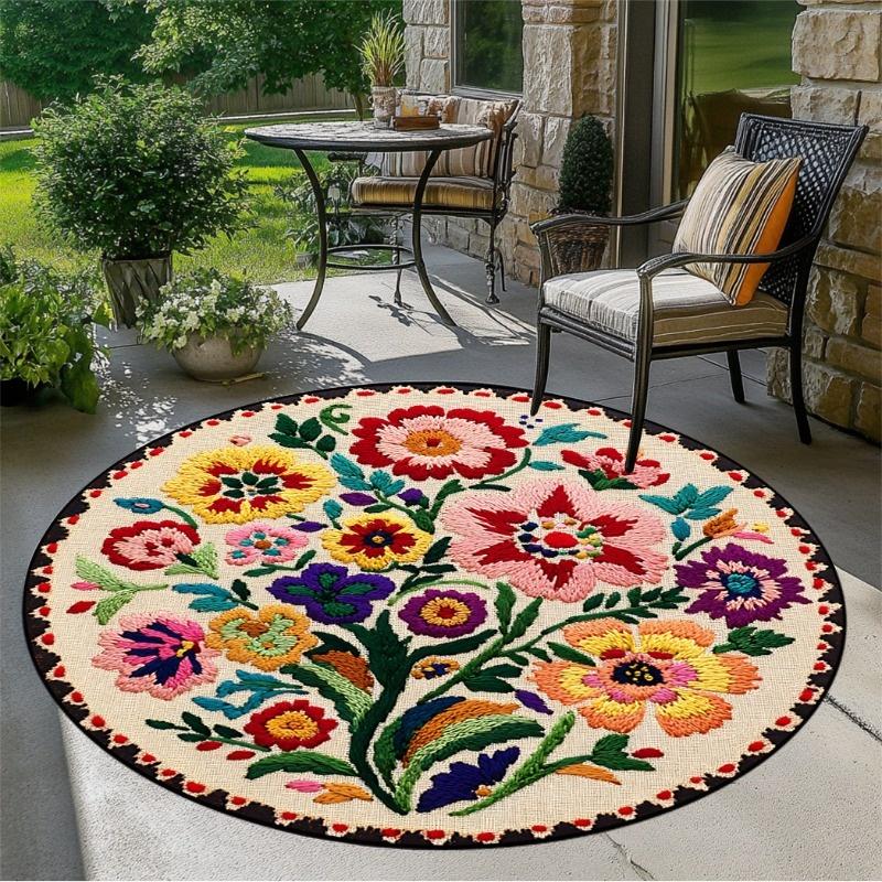 Circular Colored Flower Carpet Mat for Outdoor Courtyard Garden Carpet Decoration Indoor and Outdoor Home Decoration Carpet 40x40cm
Circular Colored Flower Carpet Mat for Outdoor Courtyard Garden Carpet Decoration Indoor and Outdoor Home Decoration Carpet 40x40cm