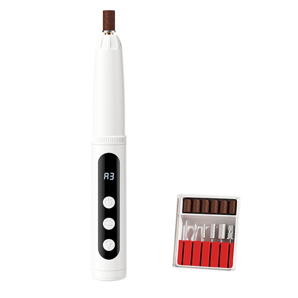 Pen-Style Nail Drill Machine with UV Light Nail Polisher Safe Nail Grinder Set Manicure White 6 Head
Pen-Style Nail Drill Machine with UV Light Nail Polisher Safe Nail Grinder Set Manicure White 6 Head