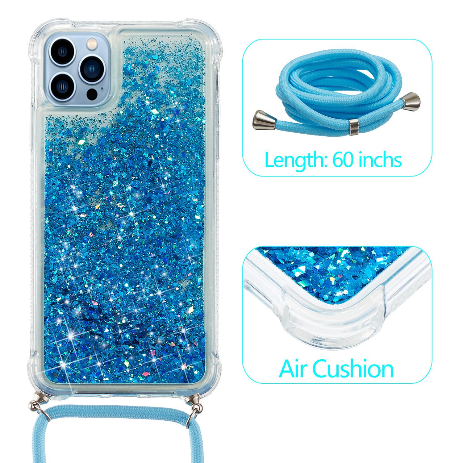 For iPhone 15 Pro Gradient Liquid Sequins Case TPU Cell Phone Cover with Long Strap Blue
For iPhone 15 Pro Gradient Liquid Sequins Case TPU Cell Phone Cover with Long Strap Blue