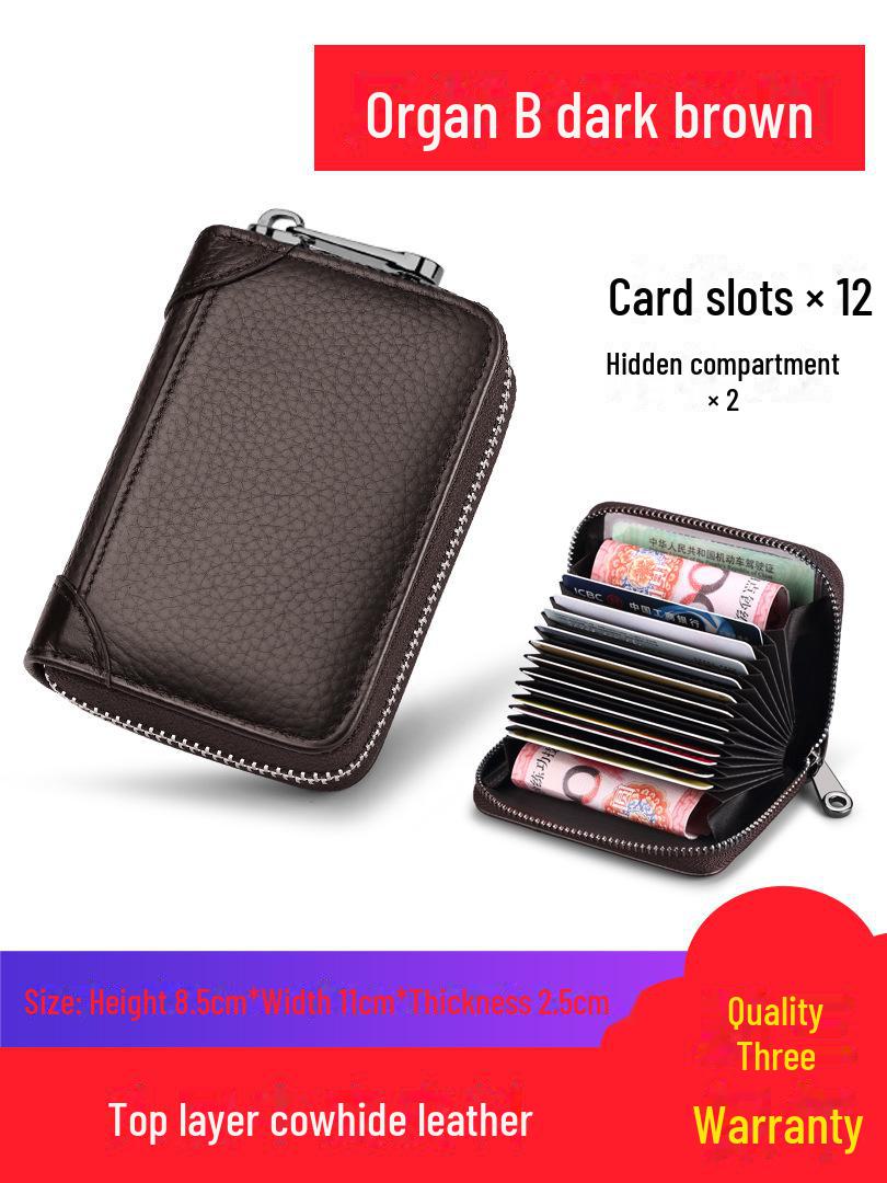 Держатель для RFID-карт из натуральной кожи с защитой от кражи и застежкой-молнией для мужчин и женщин
Держатель для RFID-карт из натуральной кожи с защитой от кражи и застежкой-молнией для мужчин и женщин