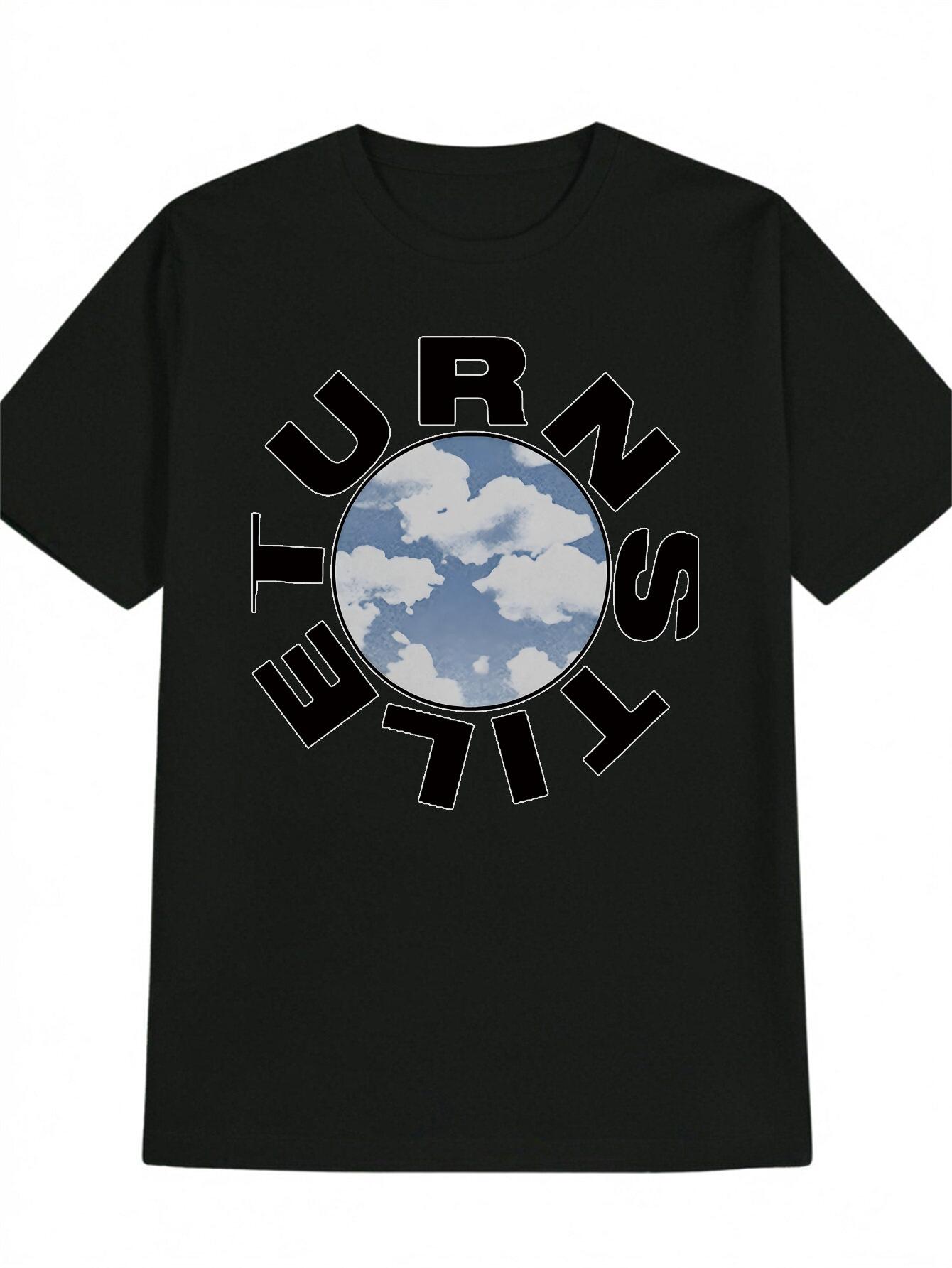 Casual Round Neck T-shirt with Turns 50 Sky & Clouds Print - Black XXXL
Casual Round Neck T-shirt with Turns 50 Sky & Clouds Print - Black XXXL