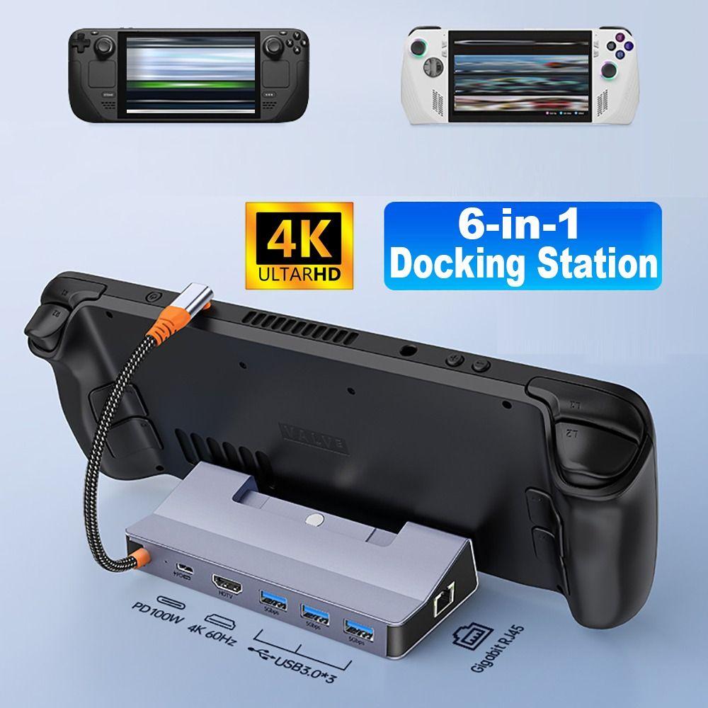 4K@60HZ Handheld Console Base Gigabit Ethernet Type-C Hub for ROG Ally/Steam Deck Home Office
4K@60HZ Handheld Console Base Gigabit Ethernet Type-C Hub for ROG Ally/Steam Deck Home Office