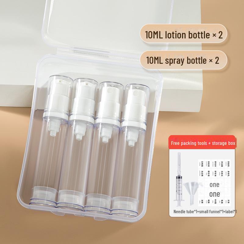 Портативна пляшка з вакуумним розпилювачем для косметики для подорожей і рідких тональних кремів lotion bottle 2 + spray bottle 2
Портативна пляшка з вакуумним розпилювачем для косметики для подорожей і рідких тональних кремів lotion bottle 2 + spray bottle 2