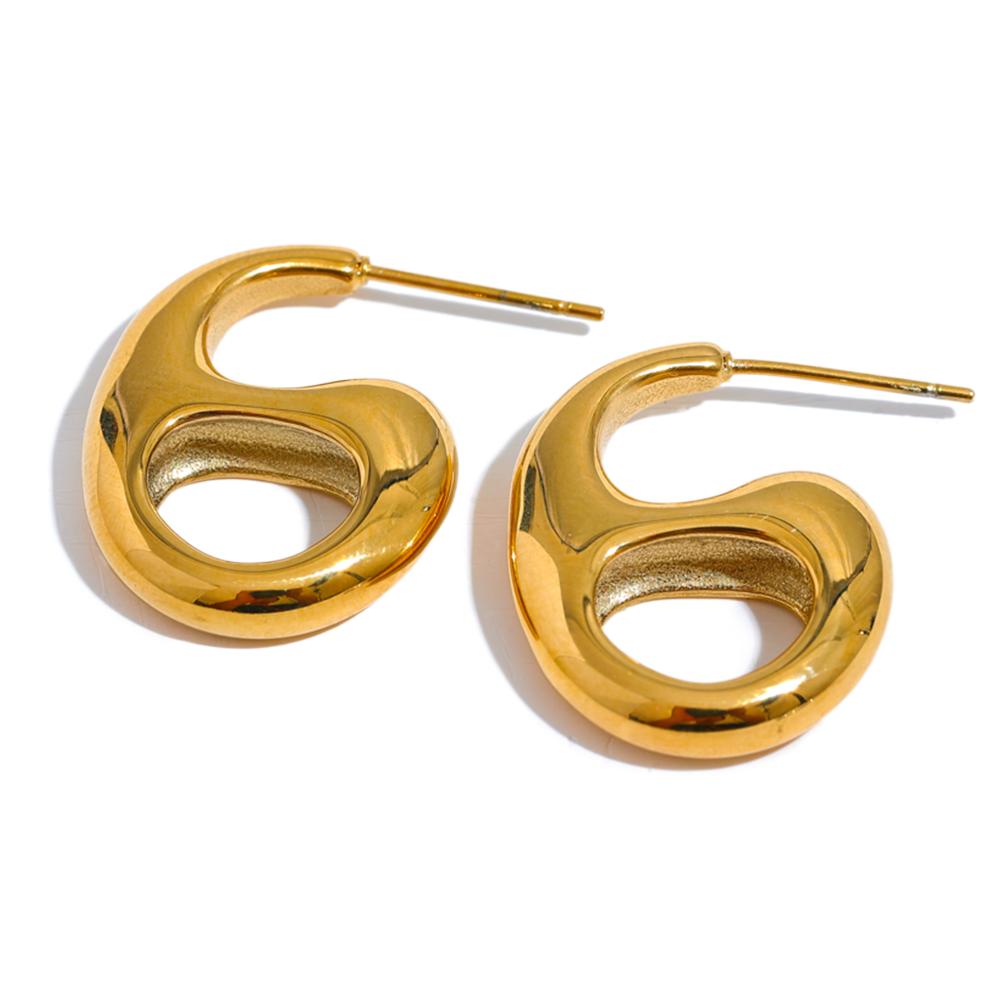 Yhpup New Design Stainless Steel Geometric Hollow Minimalist Earrings Women Golden Metal Waterproof Trendy Stylish Jewelry Gift
Yhpup New Design Stainless Steel Geometric Hollow Minimalist Earrings Women Golden Metal Waterproof Trendy Stylish Jewelry Gift