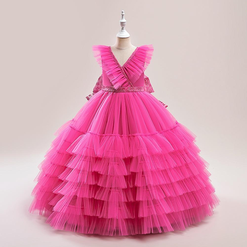 Children s Puffy Tulle V-Neck Princess Dress with Bow Skirt 120 cm
Children s Puffy Tulle V-Neck Princess Dress with Bow Skirt 120 cm