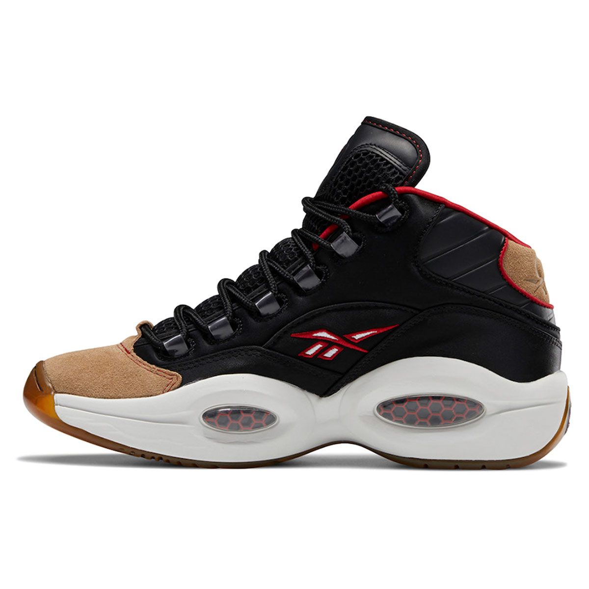 Мужские кроссовки Reebok Question Mid 76ers Alternate, черные, ярко-красные, истинно-серые, H00847
Мужские кроссовки Reebok Question Mid 76ers Alternate, черные, ярко-красные, истинно-серые, H00847