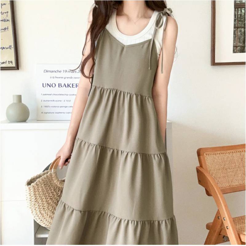 Летнее женское платье-комбинация Sweet Cake с бретелями, повседневные платья M хаки
Летнее женское платье-комбинация Sweet Cake с бретелями, повседневные платья M хаки