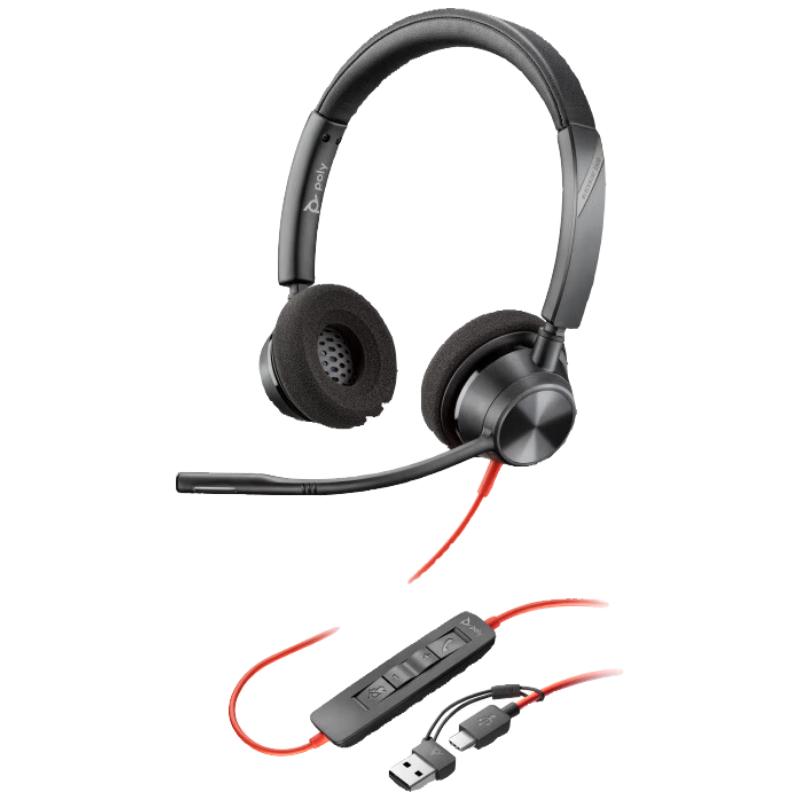 Poly Blackwire 3320M-A/C Stereo Headset
Poly Blackwire 3320M-A/C Stereo Headset