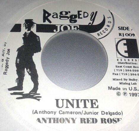 7inch Record ANTHONY RED ROSE - Unite RJ009 Raggedy Joe Rec 1997 US Reggae, Ska & Dub Used
7inch Record ANTHONY RED ROSE - Unite RJ009 Raggedy Joe Rec 1997 US Reggae, Ska & Dub Used