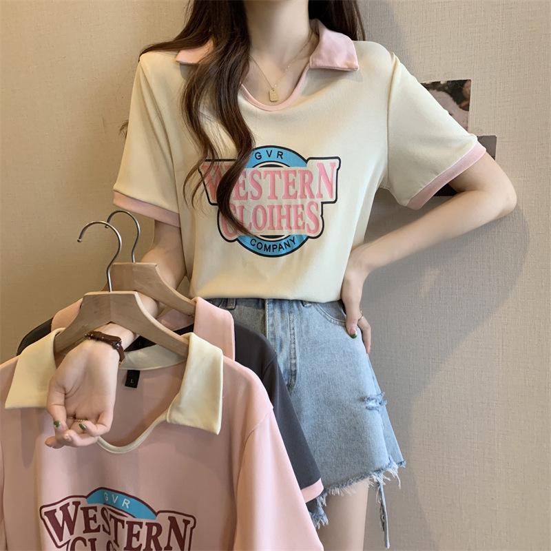 Women s Plus Size Polo Collar Letter T-Shirt, Slimming Loose Fit, Summer 2025, Short Sleeve Trend. M (Recommended for 80-95 jin)
Women s Plus Size Polo Collar Letter T-Shirt, Slimming Loose Fit, Summer 2025, Short Sleeve Trend. M (Recommended for 80-95 jin)