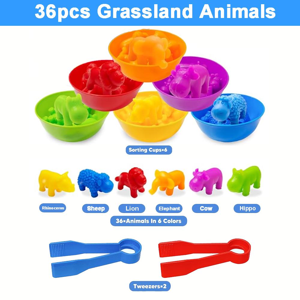 Montessori Animal Sorting Toy Animal Counting Color Sorting Dinosaur Animal Identification Skill Upgrading for Children Gift Toy
Montessori Animal Sorting Toy Animal Counting Color Sorting Dinosaur Animal Identification Skill Upgrading for Children Gift Toy