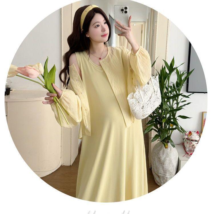 Spring/Summer Plus Size Maternity Two-Piece Set: Cardigan Shawl & Vest Dress 2XL
Spring/Summer Plus Size Maternity Two-Piece Set: Cardigan Shawl & Vest Dress 2XL