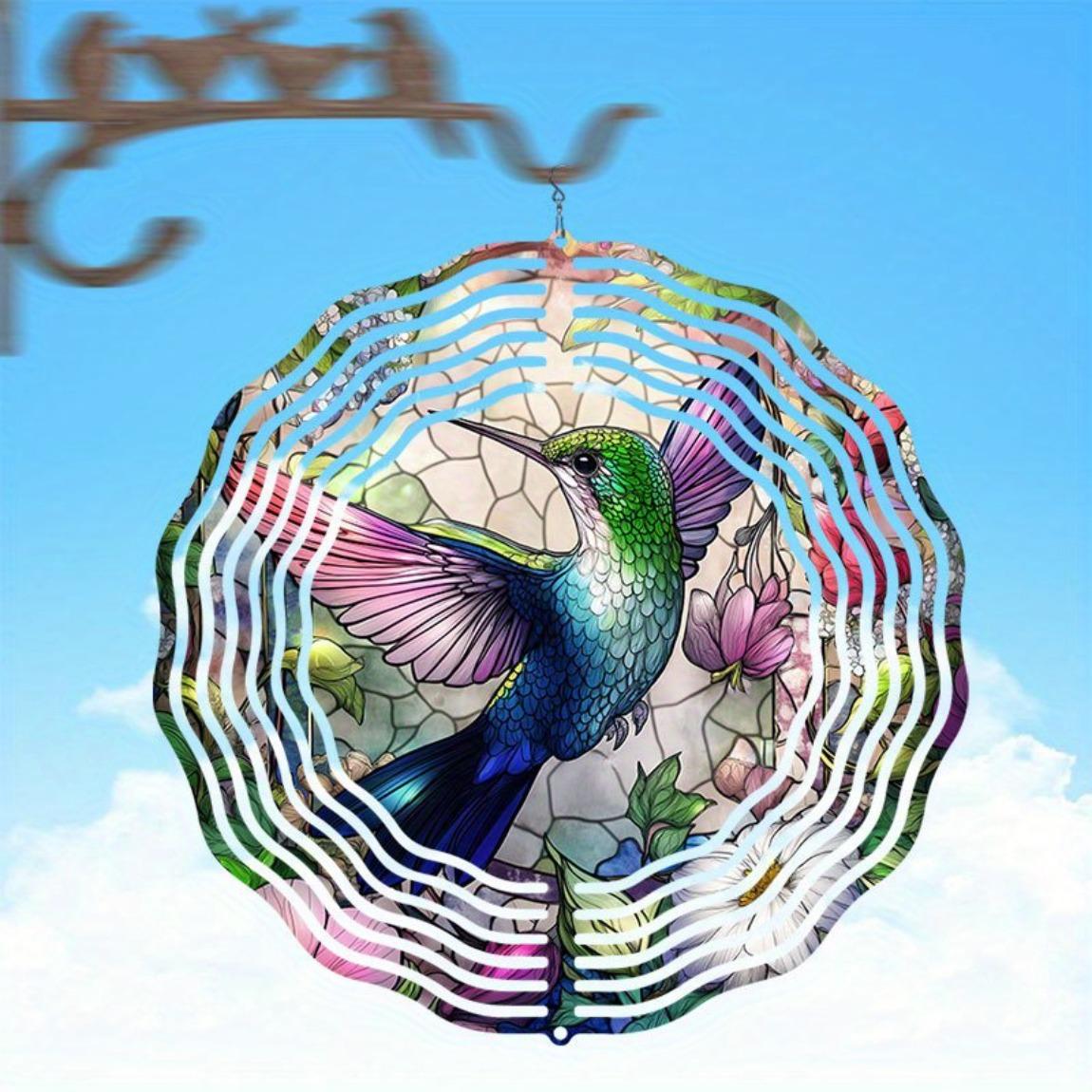 Hummingbird Stained Glass Wind Chime Metal Rotating Garden Decor for Patio Yard Indoor Outdoor No Electricity Needed Colorful Gift Idea
Hummingbird Stained Glass Wind Chime Metal Rotating Garden Decor for Patio Yard Indoor Outdoor No Electricity Needed Colorful Gift Idea