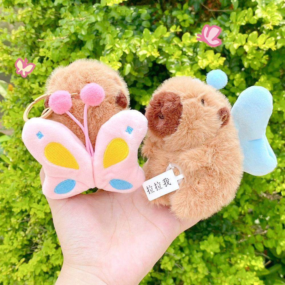 Pull Butterfly Capybara Dolls Pendant Cartoon Car Keyring Funny Plush Capybara Keychain Bag Decor 1Pc Random
Pull Butterfly Capybara Dolls Pendant Cartoon Car Keyring Funny Plush Capybara Keychain Bag Decor 1Pc Random