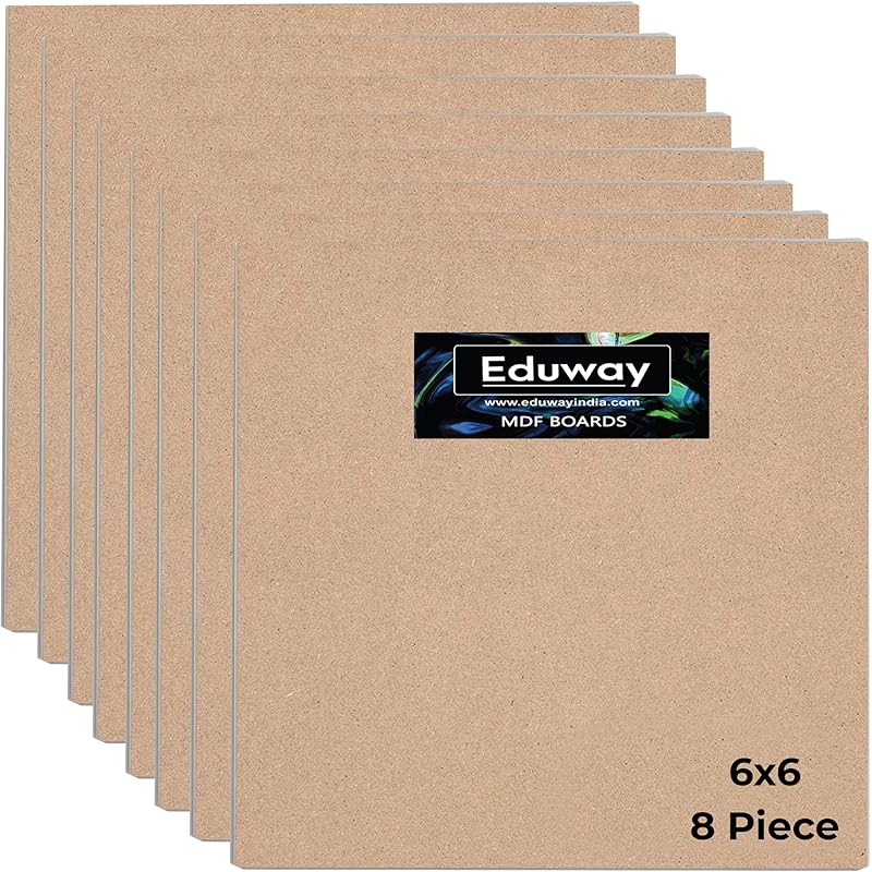 Eduway A2 MDF Board Board Wood Sheet for Craft Art - 6x6 Inch, 4mm Thick, Pack of 8 - Premium Pine Cardboard for Artists Pack of 8 коричневий
Eduway A2 MDF Board Board Wood Sheet for Craft Art - 6x6 Inch, 4mm Thick, Pack of 8 - Premium Pine Cardboard for Artists Pack of 8 коричневий