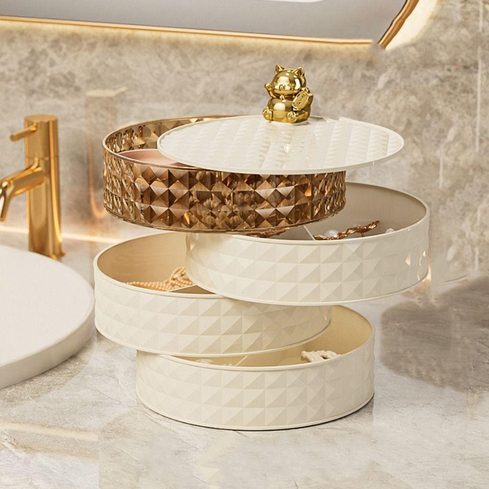 3 Layers Jewelry Display Rack Water Ripple Jewelery Organiser Revolving Storage Bin Home Use коричневый
3 Layers Jewelry Display Rack Water Ripple Jewelery Organiser Revolving Storage Bin Home Use коричневый