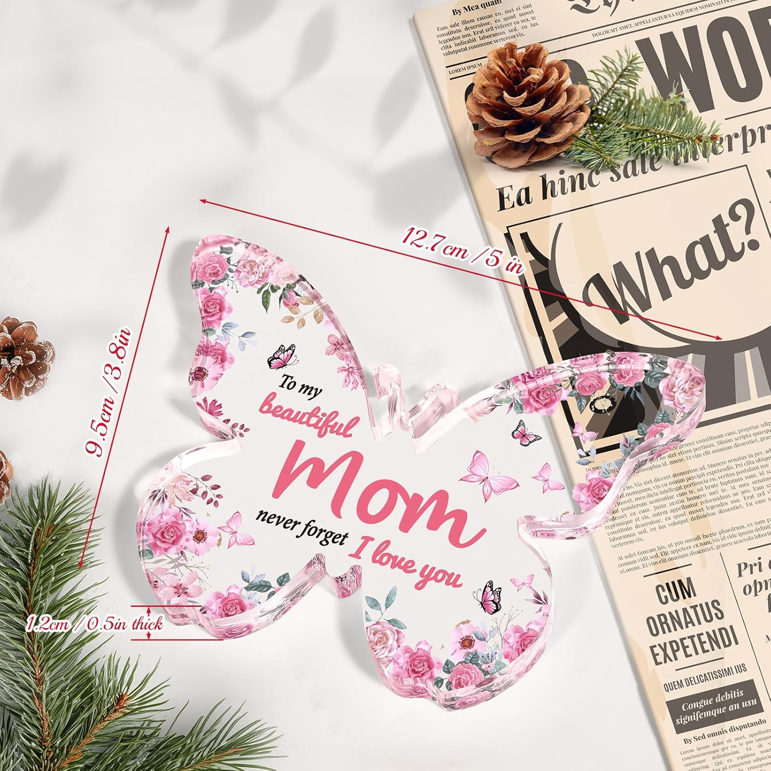 Gifts for Mom, Unique Mom Birthday Gifts - Butterfly Shape 2D Acrylic Plaque Decoration - Mothers Day Best Gift for Mom
Gifts for Mom, Unique Mom Birthday Gifts - Butterfly Shape 2D Acrylic Plaque Decoration - Mothers Day Best Gift for Mom
