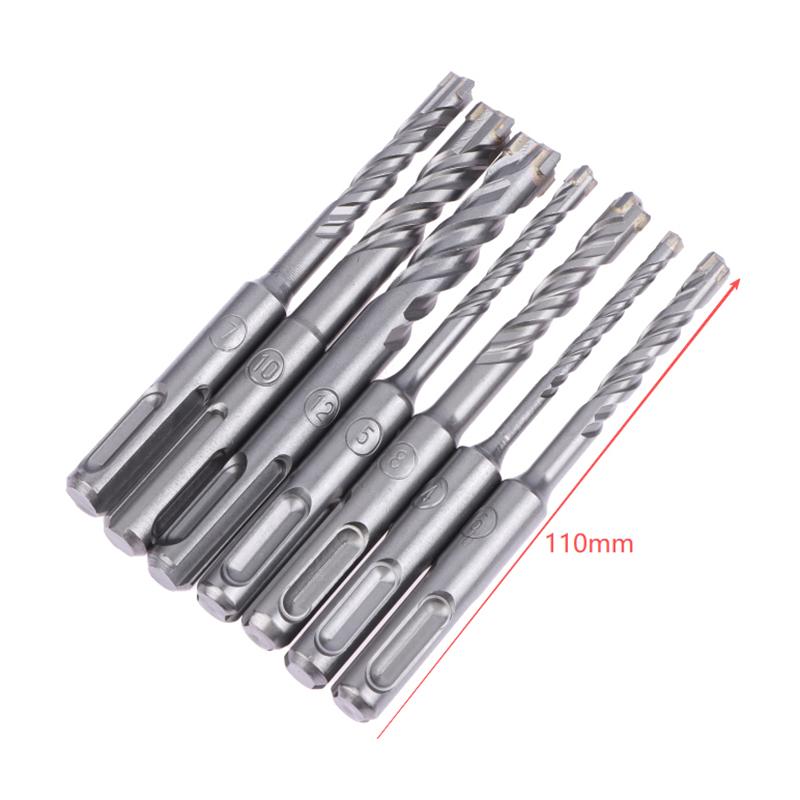 7Pcs/set SDS Plus Drill Bit Concrete Drill Bit Kit 110mm (Diameter4, 5, 6, 7, 8, 10,12mm)Hammer Drill Bit With 4 Cutting Edges
7Pcs/set SDS Plus Drill Bit Concrete Drill Bit Kit 110mm (Diameter4, 5, 6, 7, 8, 10,12mm)Hammer Drill Bit With 4 Cutting Edges