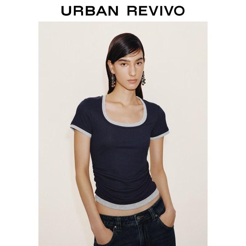 UR2026 Women s Trendy Color Block U-Neck T-Shirt M
UR2026 Women s Trendy Color Block U-Neck T-Shirt M