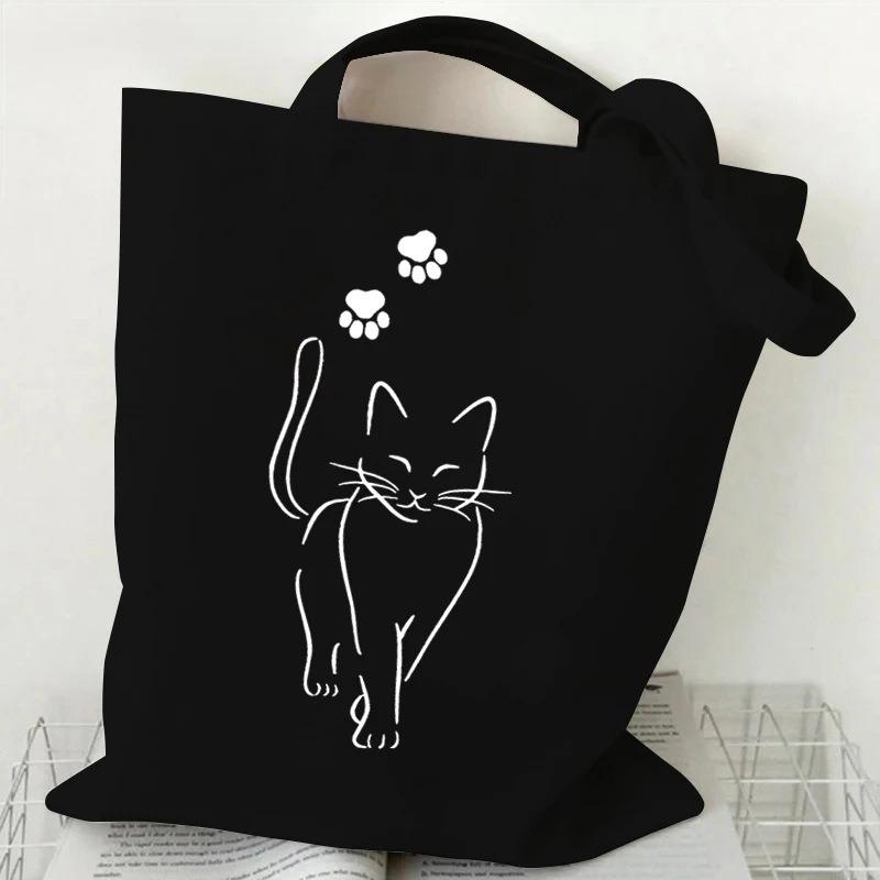 Cute Cat Print Canvas Tote Bag Various Kitty Patterns Shoulder Bag Large Capacity Handbag For Daily Shopping School Commute
Cute Cat Print Canvas Tote Bag Various Kitty Patterns Shoulder Bag Large Capacity Handbag For Daily Shopping School Commute