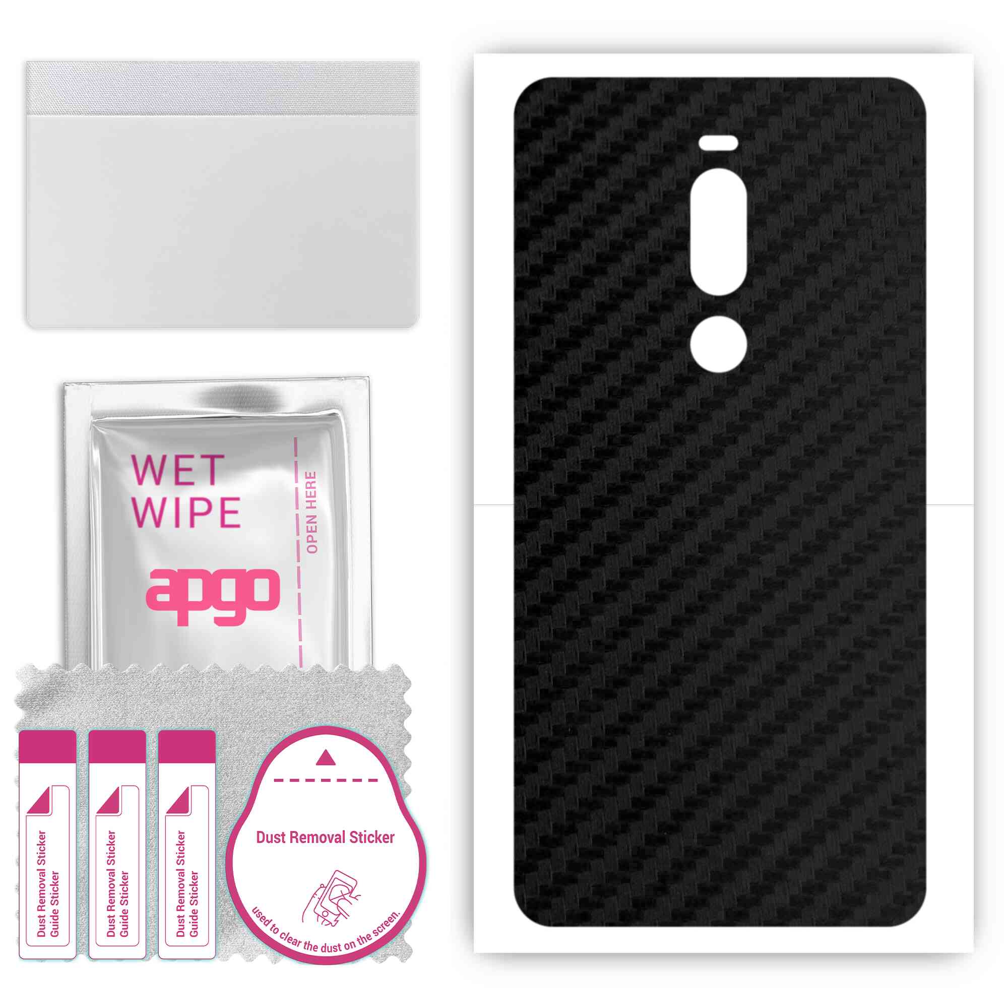 apgo Protective Skin Sticker for the back compatible with Meizu X8, Wrap Film, Foil, Vinyl - Pattern Carbon Black
apgo Protective Skin Sticker for the back compatible with Meizu X8, Wrap Film, Foil, Vinyl - Pattern Carbon Black