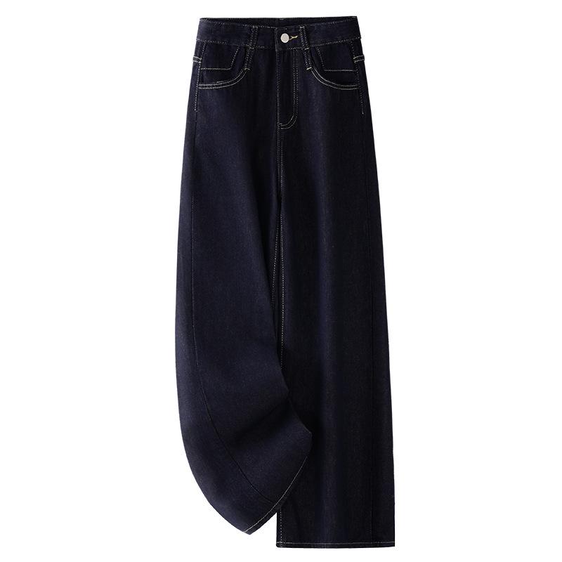 Dark Blue Women s 2025 Retro Spring/Autumn Wide-Leg Straight Jeans XL 
Dark Blue Women s 2025 Retro Spring/Autumn Wide-Leg Straight Jeans XL