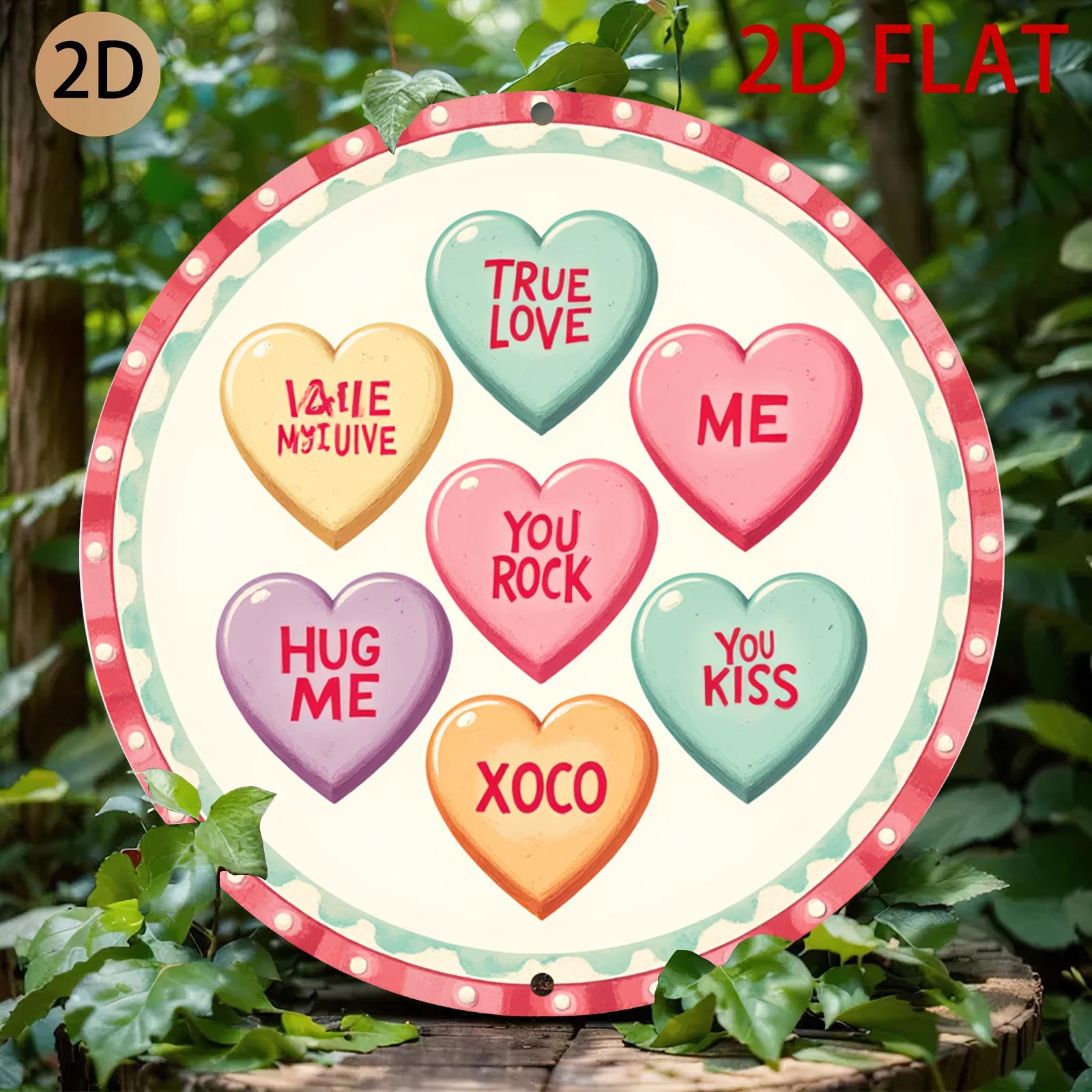 HD Aluminum Metal Sign Valentines Day Conversation Hearts Round Wall Decor Retro Sweet Love Quote Design Tin Poster for Home 20x20cm(8x8inch)
HD Aluminum Metal Sign Valentines Day Conversation Hearts Round Wall Decor Retro Sweet Love Quote Design Tin Poster for Home 20x20cm(8x8inch)