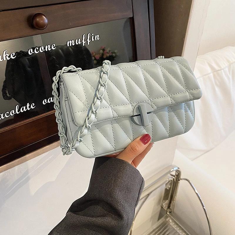 Жіноча інтимна ланцюгова сумка Нова мода та елегантна маленька квадратна сумка Універсальна сумка під пахву через плече
Жіноча інтимна ланцюгова сумка Нова мода та елегантна маленька квадратна сумка Універсальна сумка під пахву через плече