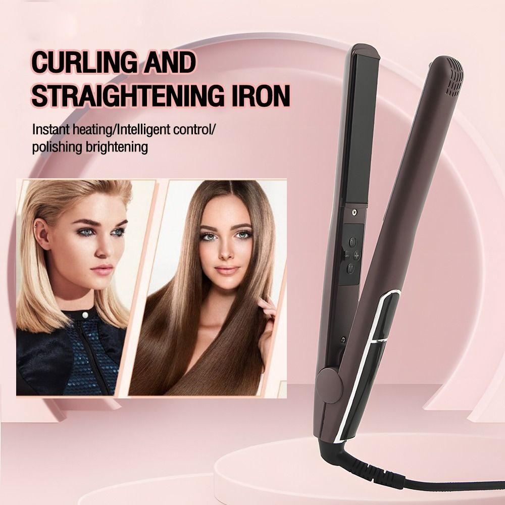 Coffee Color 2-in-1 Flat Iron & Curler 2-Pin Plug Korean Styling Tool for Women Men EU Plug
Coffee Color 2-in-1 Flat Iron & Curler 2-Pin Plug Korean Styling Tool for Women Men EU Plug