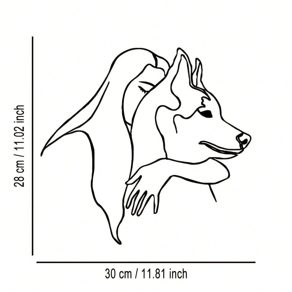 Metal Wall Art Plaque Woman and Dog Design Wall Decor Home Office Cafe Bar Sign різнокольоровий
Metal Wall Art Plaque Woman and Dog Design Wall Decor Home Office Cafe Bar Sign різнокольоровий