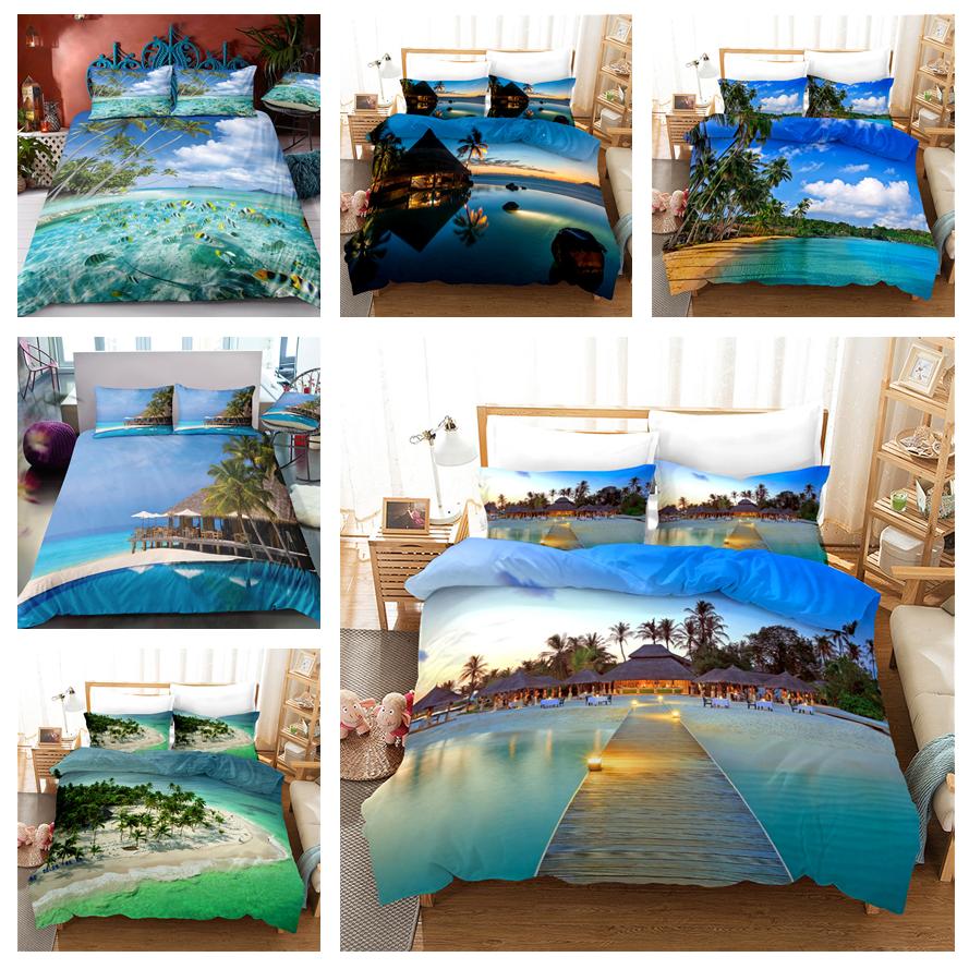 3D Sea View Bedding Summer Coastline Down Duvet Cover and Pillowcase 2/3pcs King Queen Bed Home Textile Gift UK Single 135x200cm
3D Sea View Bedding Summer Coastline Down Duvet Cover and Pillowcase 2/3pcs King Queen Bed Home Textile Gift UK Single 135x200cm