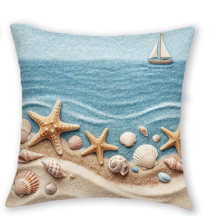1/4pcs Coastal Beach Throw Pillow Covers with Starfish Seashell Sailboat Nautical Summer Ocean Home Decor Cushion cover 45x45cm-1pcs
1/4pcs Coastal Beach Throw Pillow Covers with Starfish Seashell Sailboat Nautical Summer Ocean Home Decor Cushion cover 45x45cm-1pcs