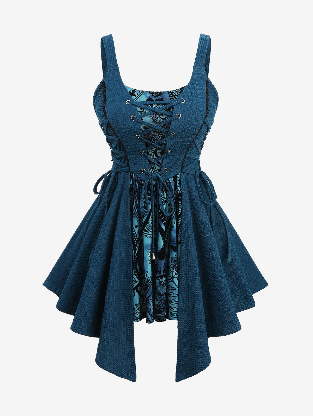 Топ-майка Rosegal больших размеров с пейсли, цветочным флокированием, люверсами и шнуровкой M синий/глубокий
Топ-майка Rosegal больших размеров с пейсли, цветочным флокированием, люверсами и шнуровкой M синий/глубокий