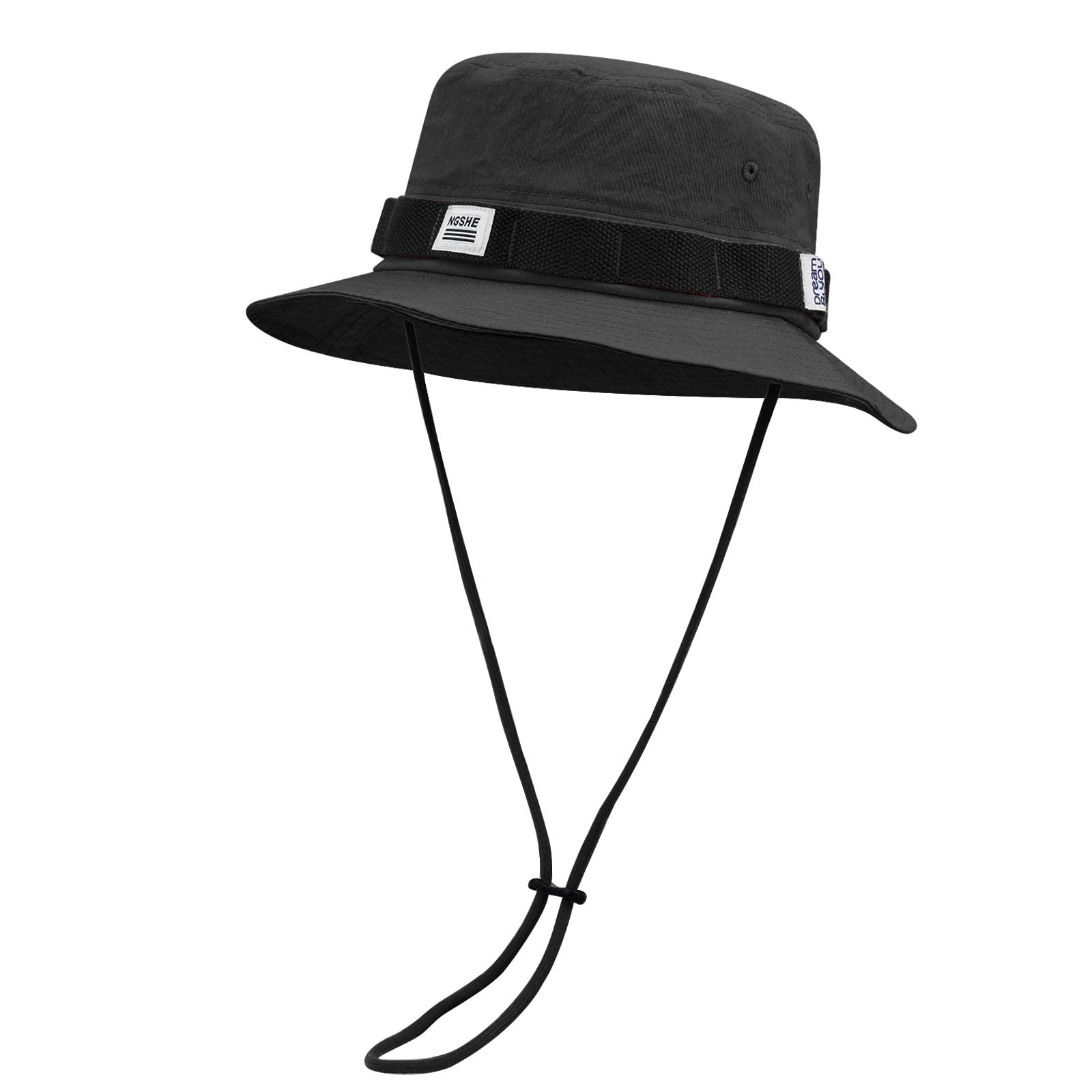 Croogo Летняя шляпа из джунглей с защитой от УФ и УФ-излучения для и использования на сафари Мужская защита, Дышащая, Дышащая, Для пеших прогулок, Велоспорта, (G-DFH01-Черный)