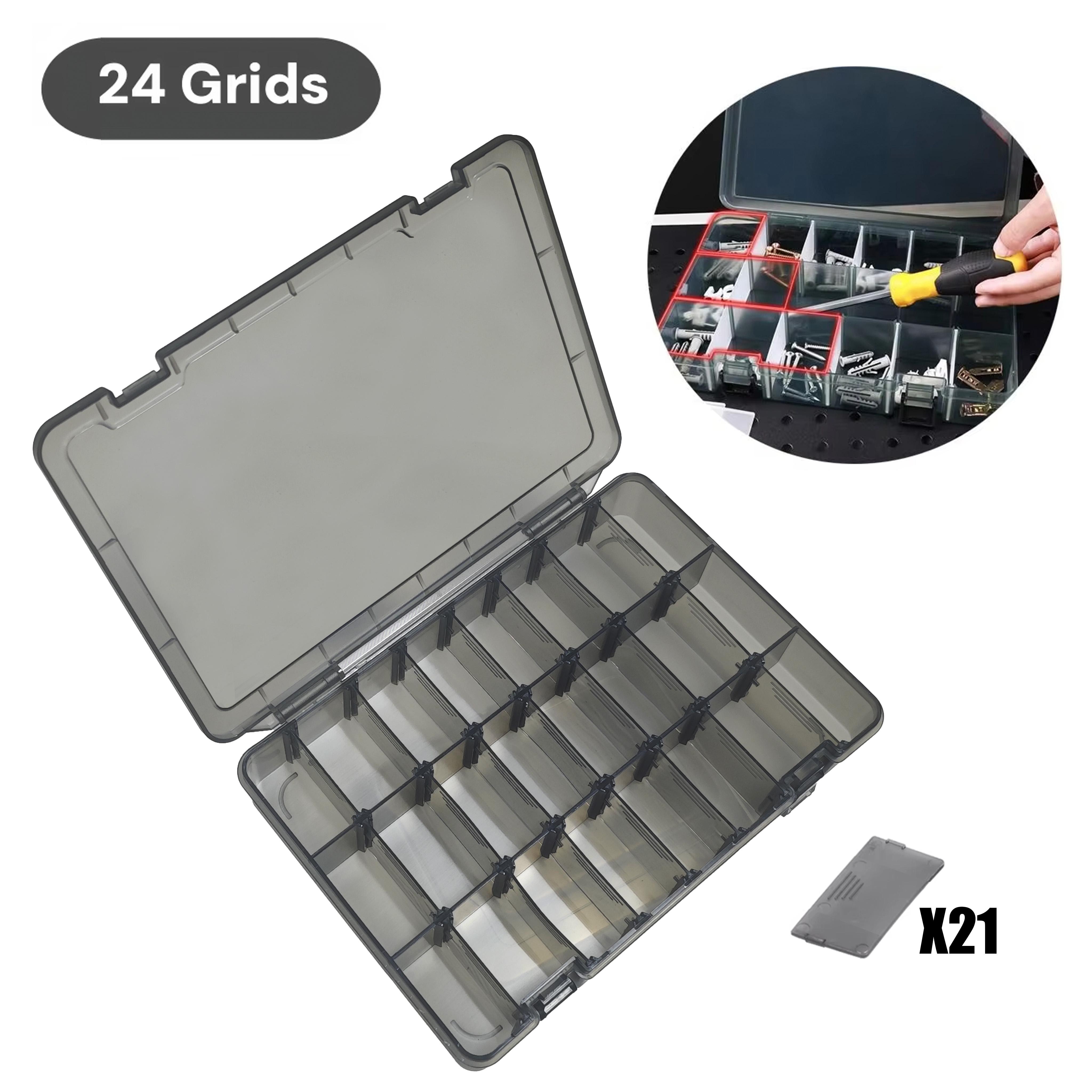 24 ячейки Утолщенный пластиковый ящик для деталей инструментов Аксессуары для сверл Прозрачный ящик для хранения винтов Съемная сетка Многофункциональный темно-серого
24 ячейки Утолщенный пластиковый ящик для деталей инструментов Аксессуары для сверл Прозрачный ящик для хранения винтов Съемная сетка Многофункциональный темно-серого