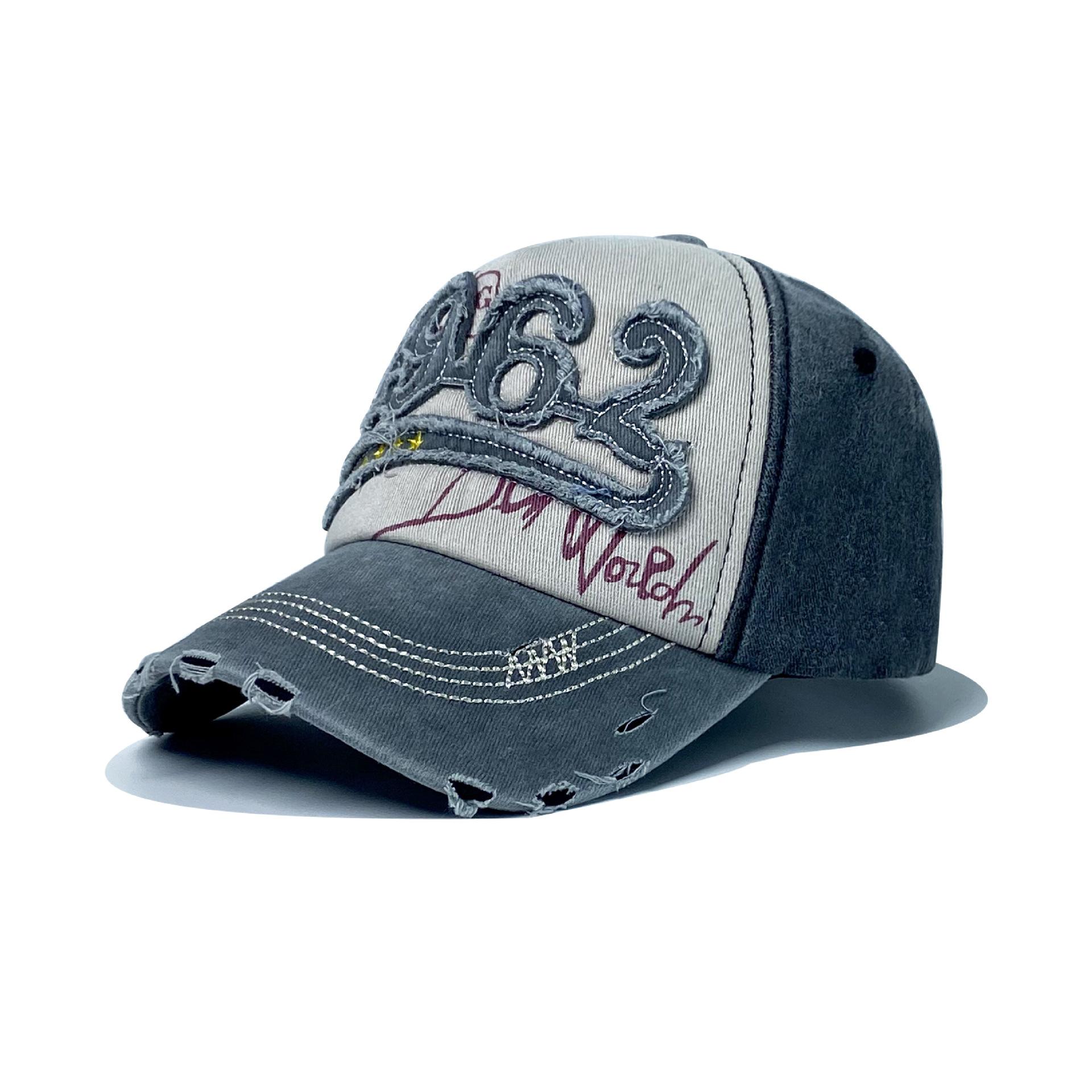 JYL TS DIY Vintage Patch Baseball Cap Washed Sun Hat Cotton grey_
JYL TS DIY Vintage Patch Baseball Cap Washed Sun Hat Cotton grey_