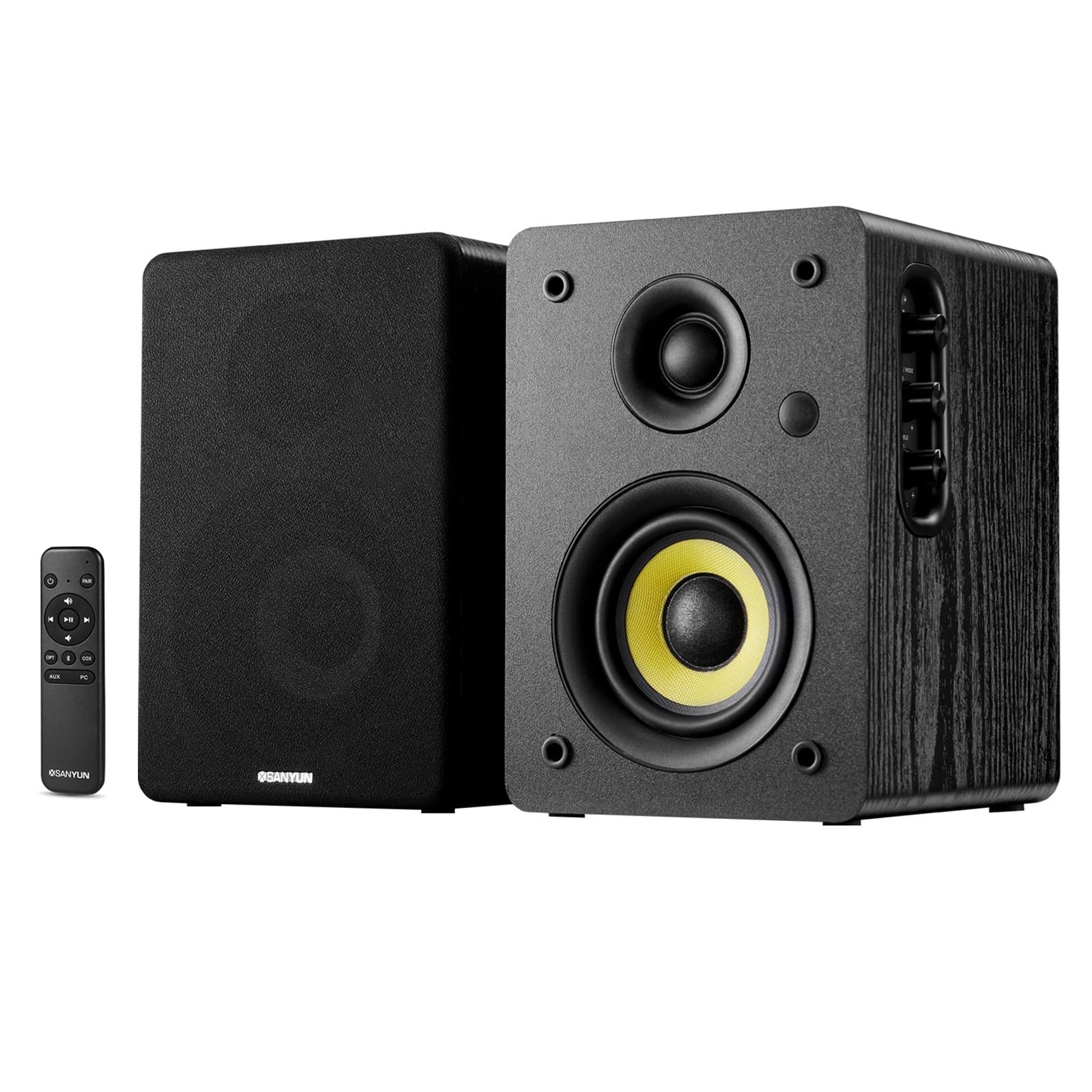 Sanyun SW206 HiFi Поличкова Акустична Система зі Студійним Звуком 80Вт Bluetooth та Аудіо USB та Настільна з МДФ Пульт Дистанційного Керування Чорна 4-дюймова Модель, Активна, 5.4, Оптичний,
Sanyun SW206 HiFi Поличкова Акустична Система зі Студійним Звуком 80Вт Bluetooth та Аудіо USB та Настільна з МДФ Пульт Дистанційного Керування Чорна 4-дюймова Модель, Активна, 5.4, Оптичний,