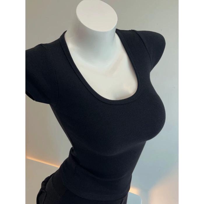 Really Slimming! Flattering U-neckline, ribbed BM style, slim-fit, slimming, short-sleeved top. Large чорний
Really Slimming! Flattering U-neckline, ribbed BM style, slim-fit, slimming, short-sleeved top. Large чорний