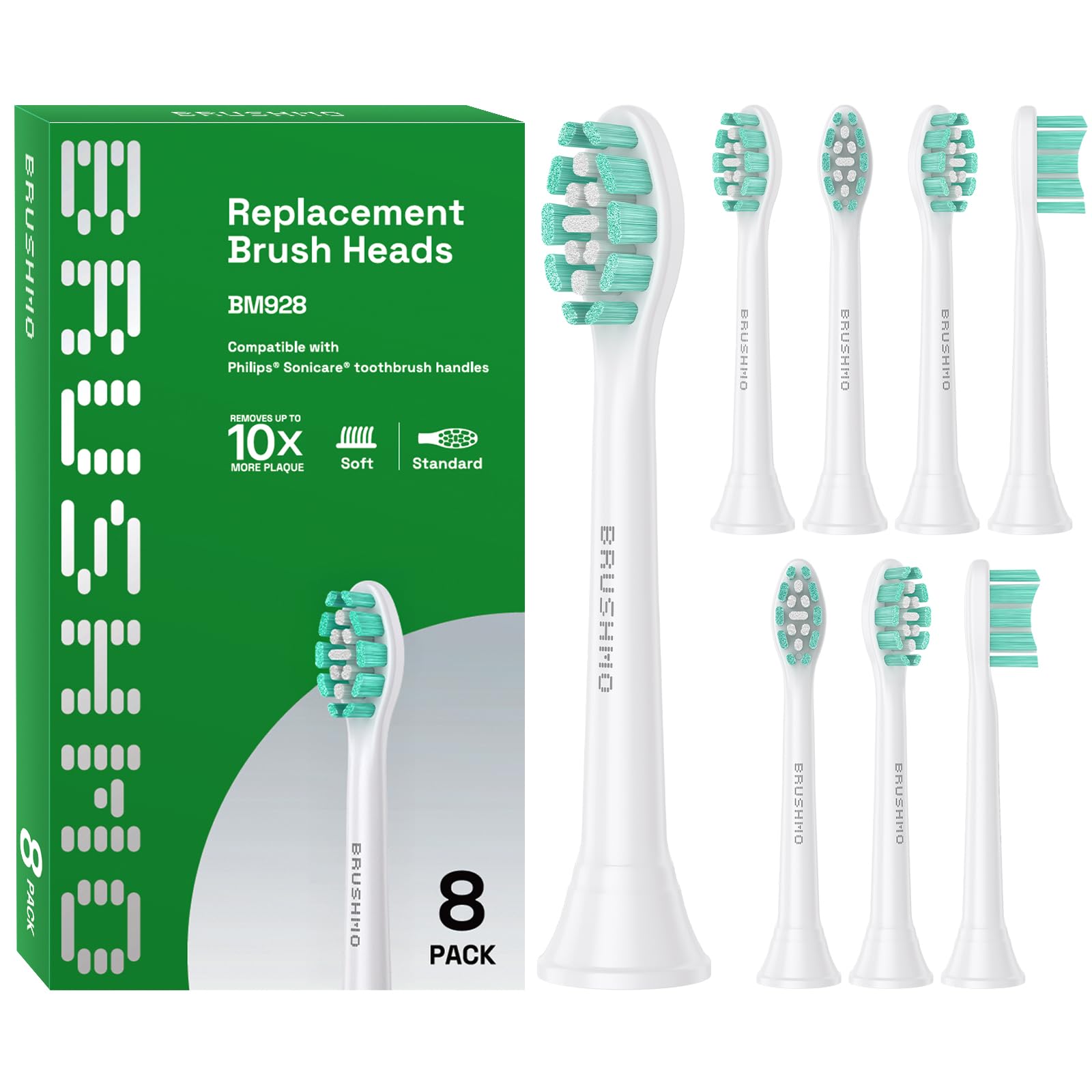 Now available at dental clinics in Brushmo compatible brushes for Philips Sonicare electric Clean Plus Plaque regular pack of 8 Tokyo toothbrushes, зелёный
Now available at dental clinics in Brushmo compatible brushes for Philips Sonicare electric Clean Plus Plaque regular pack of 8 Tokyo toothbrushes, зелёный